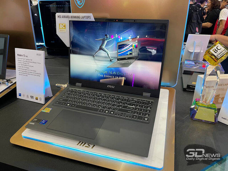 Репортаж со стенда MSI на выставке Computex 2024: ноутбуки для геймеров и бизнеса