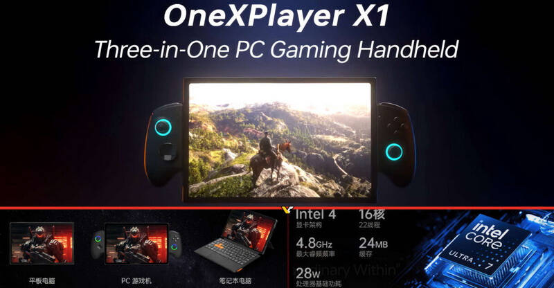 Портативное игровое устройство OneXplayer X1 c процессорами Meteor Lake оценили от $925